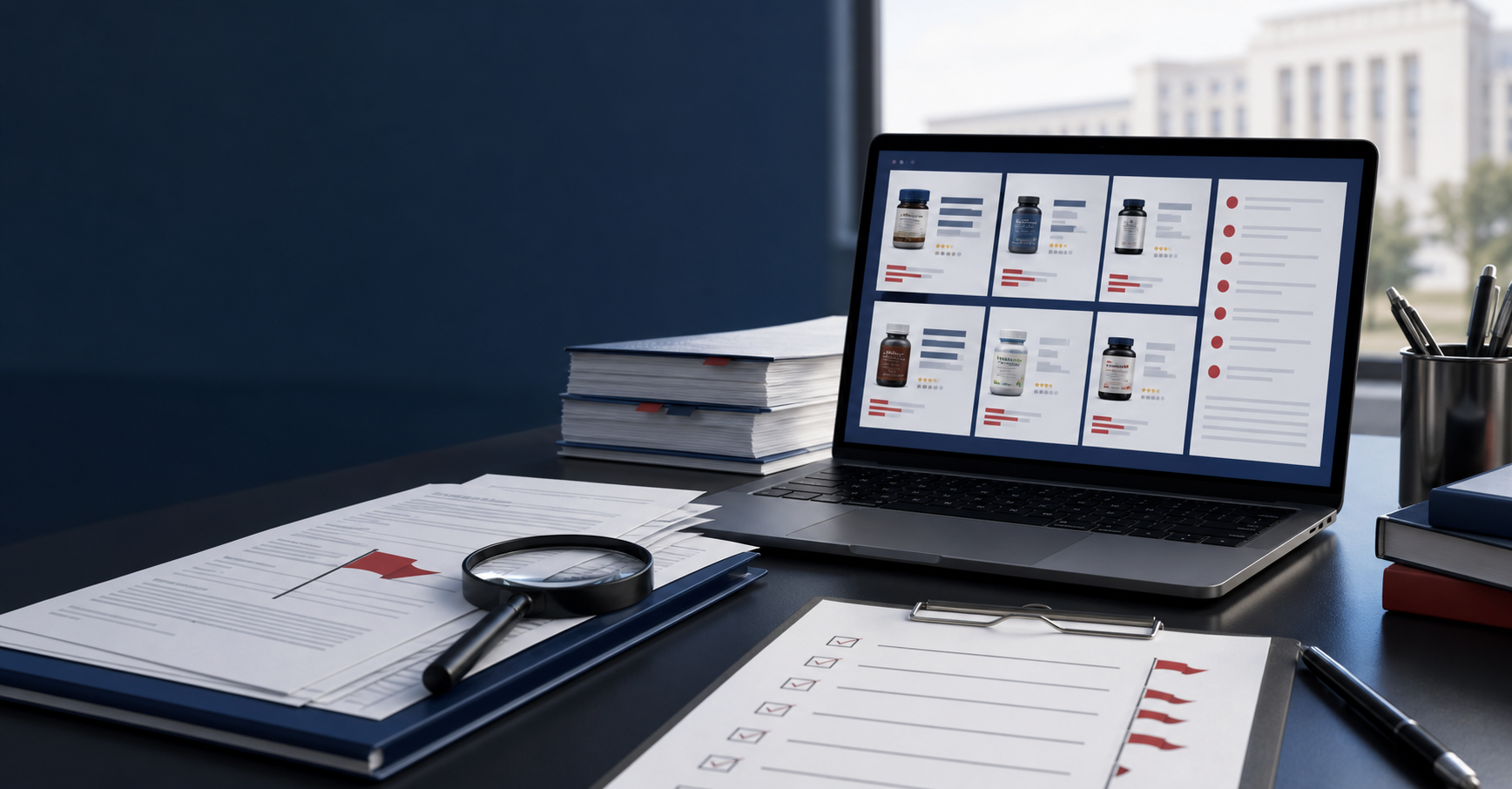 Marketplace listings and compliance documents under review