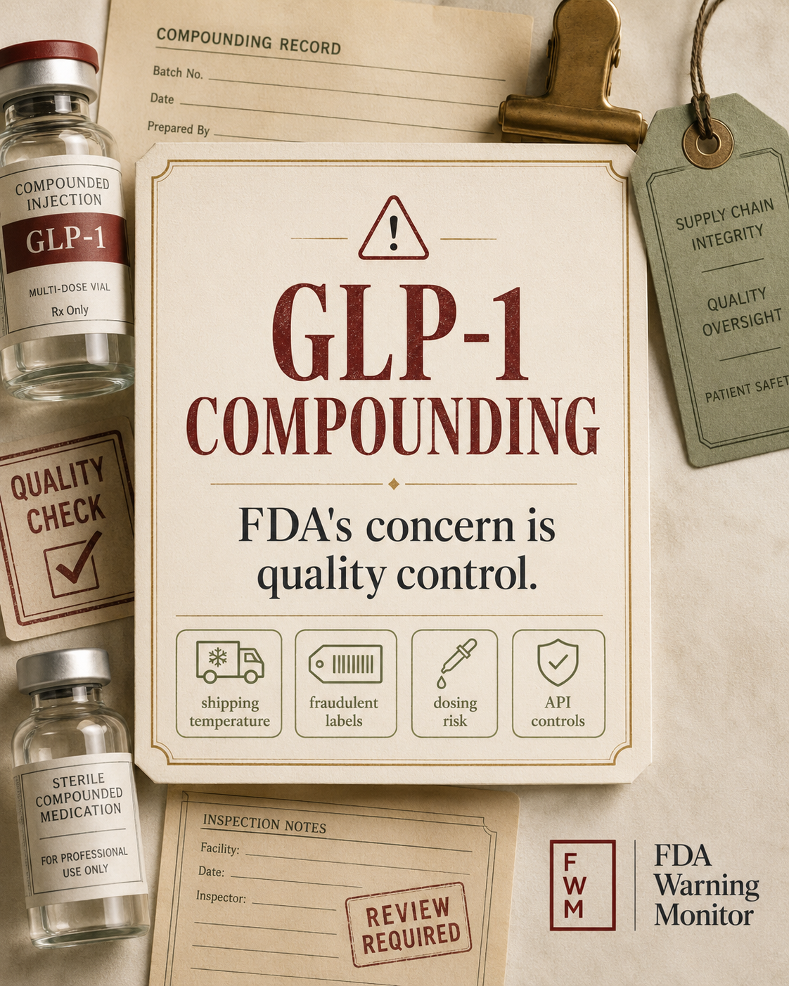 FDA Warning Monitor GLP-1 compounding quality-control brief